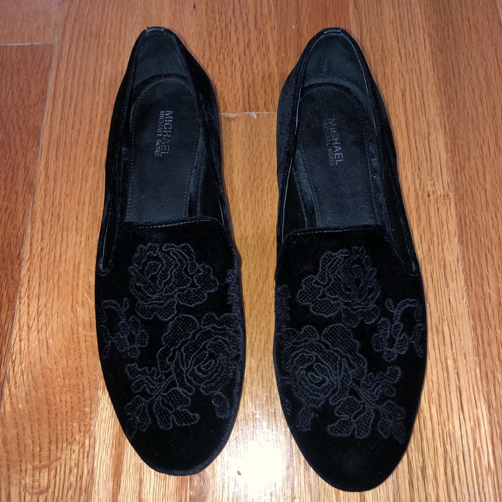 Michael Kors velvet loafers